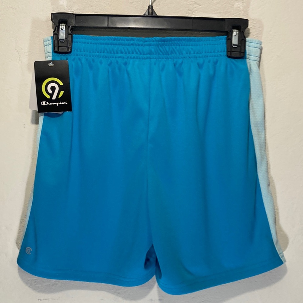 New Girls L (10-12) Champion Fly Turquoise / Blue Athletic Shorts Duo Dry